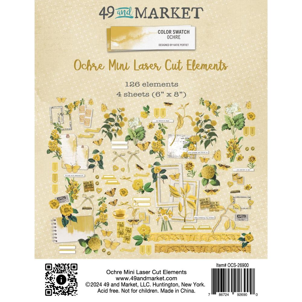 49 & Market Color Swatch Ochre Mini Laser Cut Elements